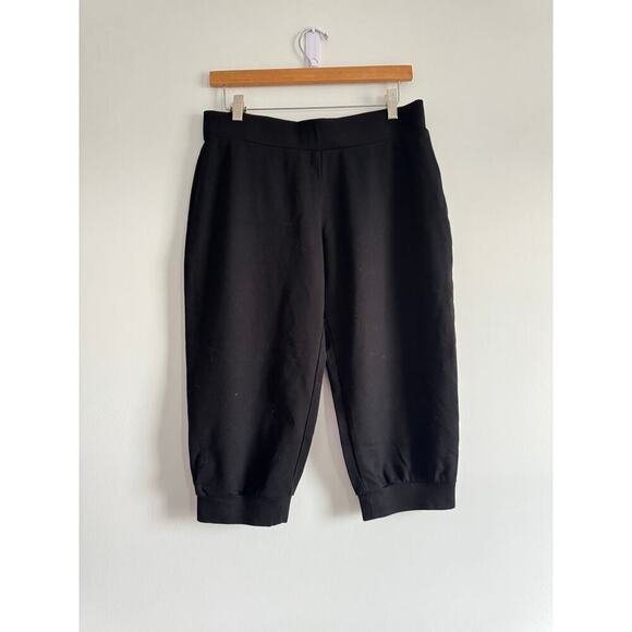 Adidas x Y-3 Cropped Sweatpants Joggers Black Streetwear Luxury Minimalist L